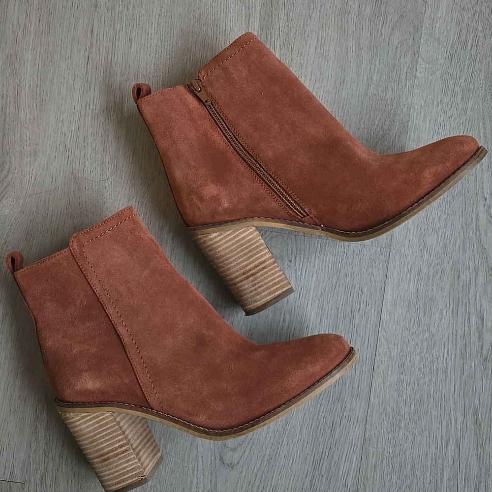 Seychelles Women's Ankle Boots, Pointed Toe, Brown Suede, Size 9